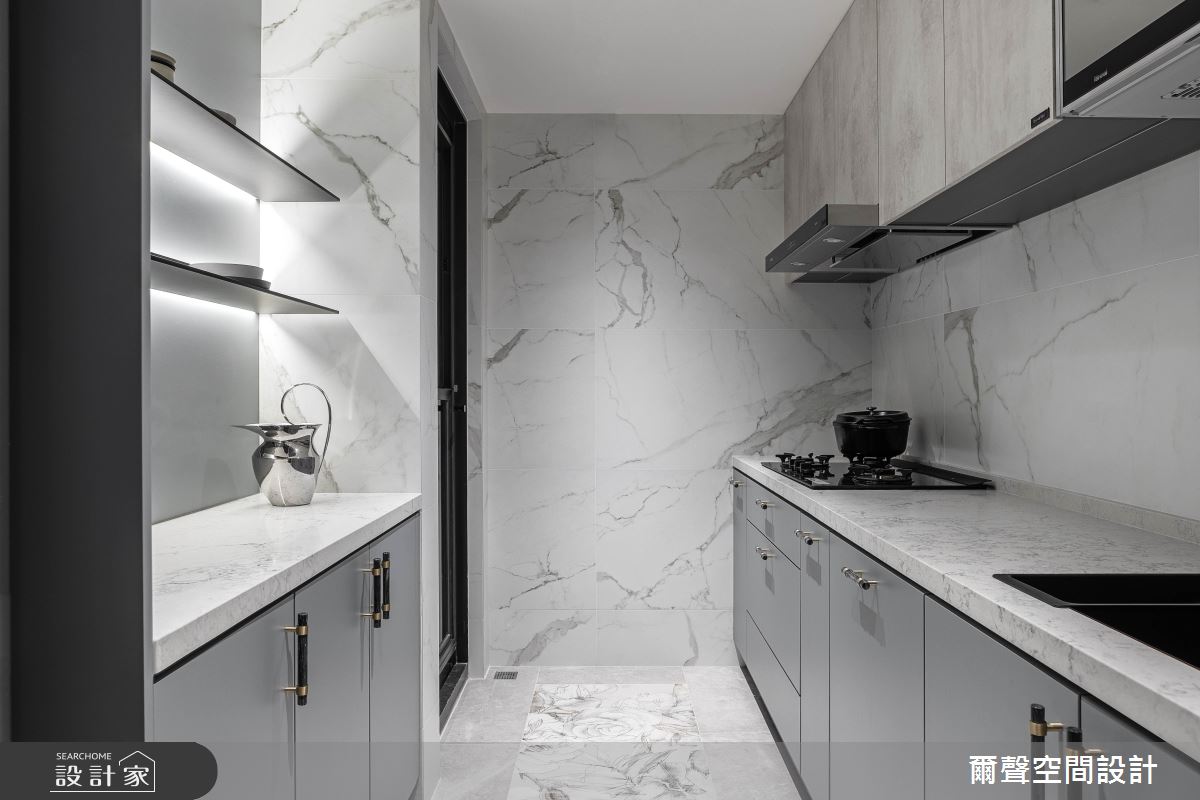 44坪新成屋(5年以下)＿現代風廚房案例圖片＿爾聲空間設計＿爾聲_浮光漾影之26
