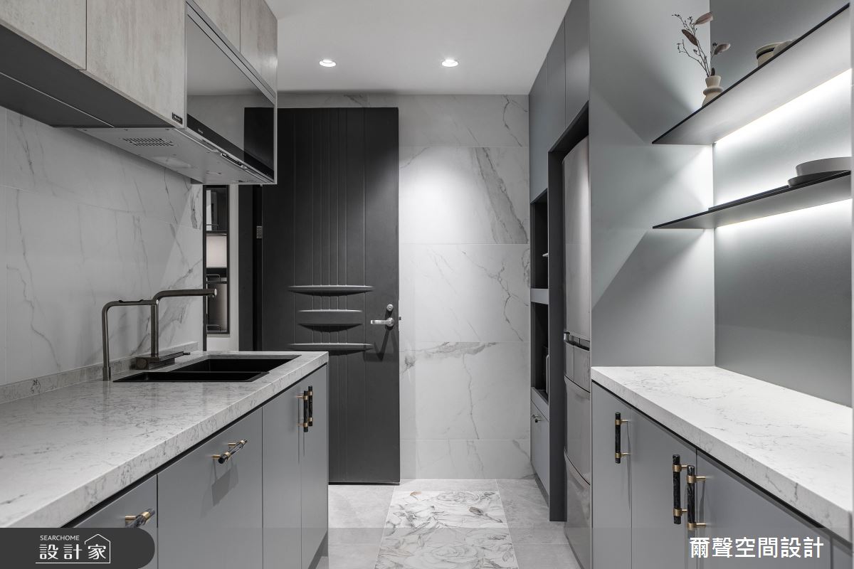 44坪新成屋(5年以下)＿現代風廚房案例圖片＿爾聲空間設計＿爾聲_浮光漾影之27
