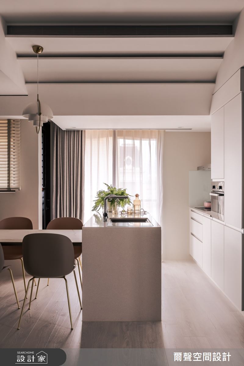 新成屋(5年以下)＿現代法式風餐廳廚房中島案例圖片＿爾聲空間設計＿爾聲_剛剛好之12