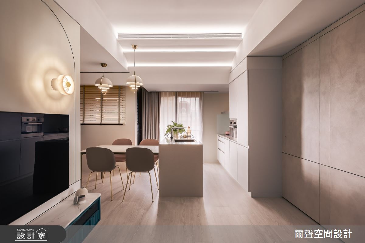 新成屋(5年以下)＿現代法式風餐廳廚房中島案例圖片＿爾聲空間設計＿爾聲_剛剛好之4