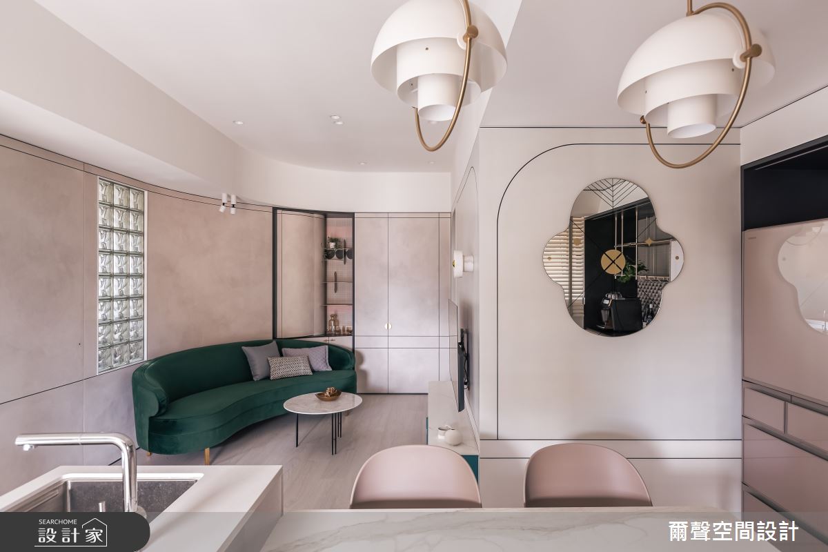 新成屋(5年以下)＿現代法式風客廳餐廳中島案例圖片＿爾聲空間設計＿爾聲_剛剛好之17