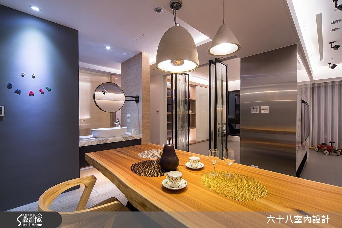 45坪新成屋(5年以下)＿混搭風餐廳浴室案例圖片＿六十八室內設計有限公司＿六十八_01之6