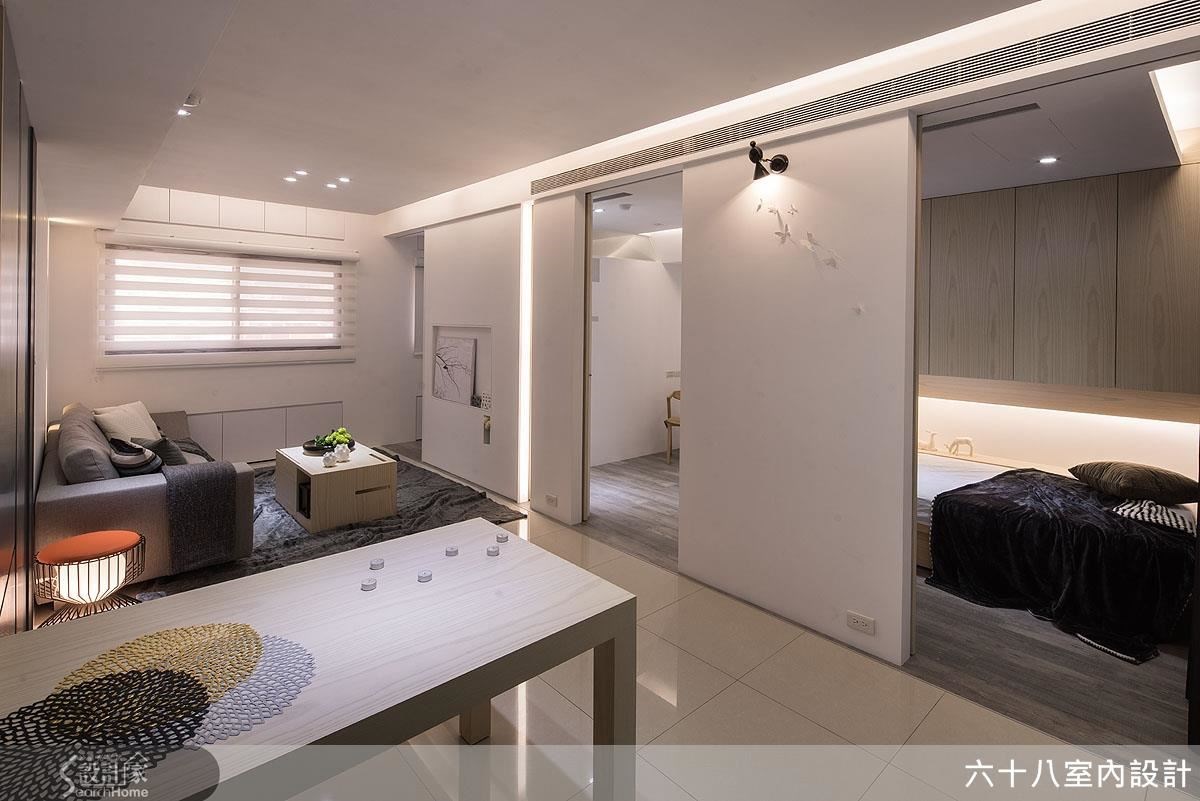 19坪新成屋(5年以下)＿混搭風客廳臥室案例圖片＿六十八室內設計有限公司＿六十八_05之3