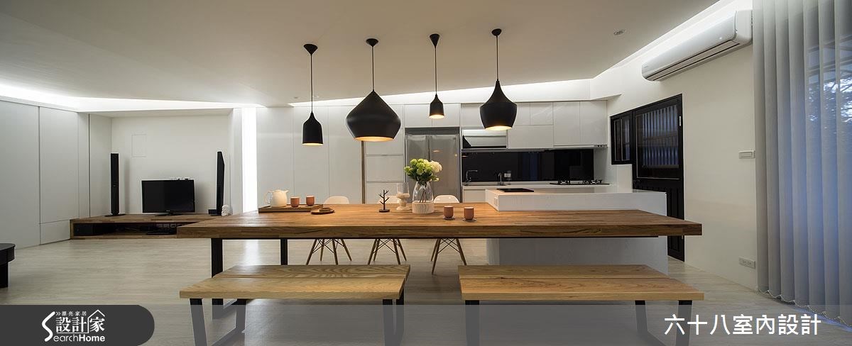 32坪中古屋(5~15年)＿混搭風客廳餐廳廚房吧檯案例圖片＿六十八室內設計有限公司＿六十八_08之10