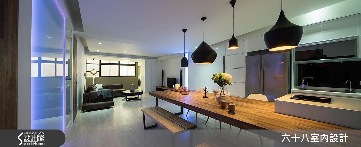 32坪中古屋(5~15年)＿混搭風客廳餐廳廚房案例圖片＿六十八室內設計有限公司＿六十八_08之14