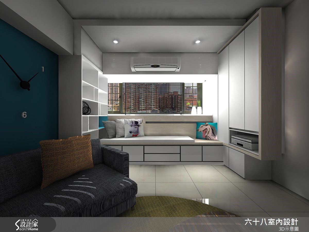 30坪中古屋(5~15年)＿混搭風客廳臥榻案例圖片＿六十八室內設計有限公司＿六十八_10之6