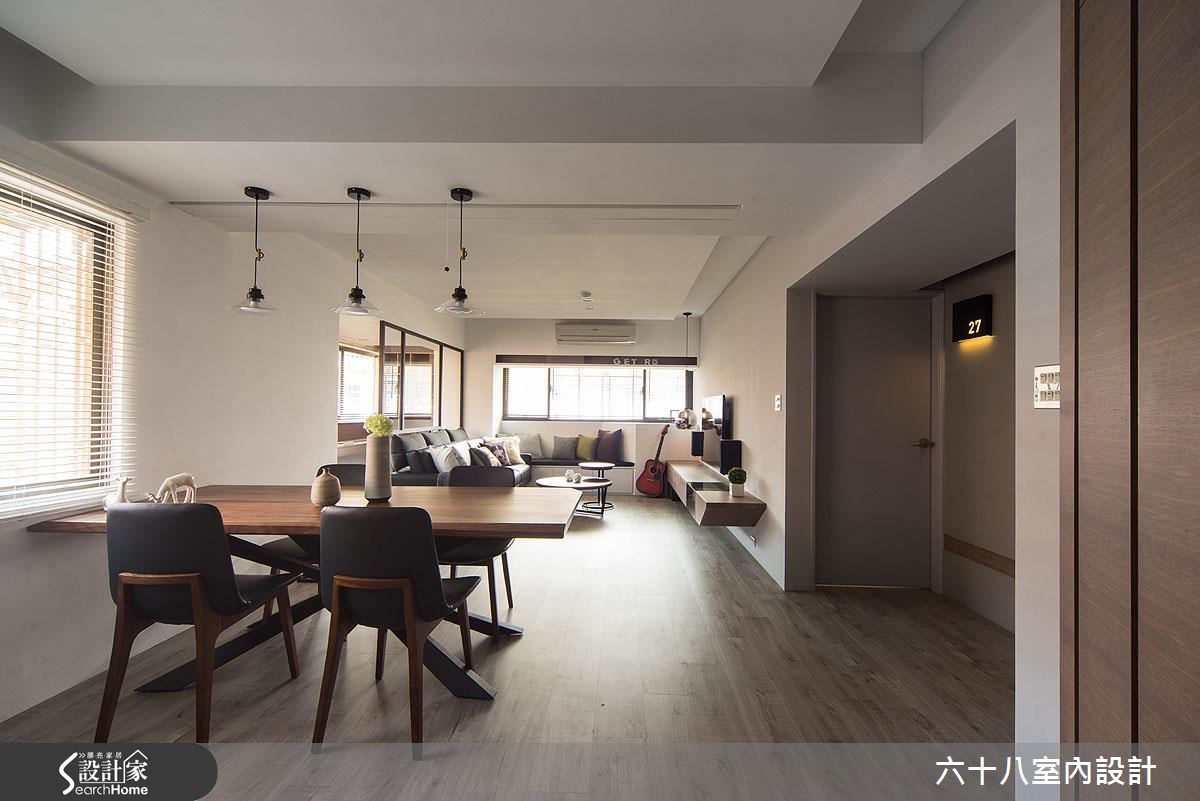 29坪中古屋(5~15年)＿工業風客廳餐廳臥榻案例圖片＿六十八室內設計有限公司＿六十八_11之3592