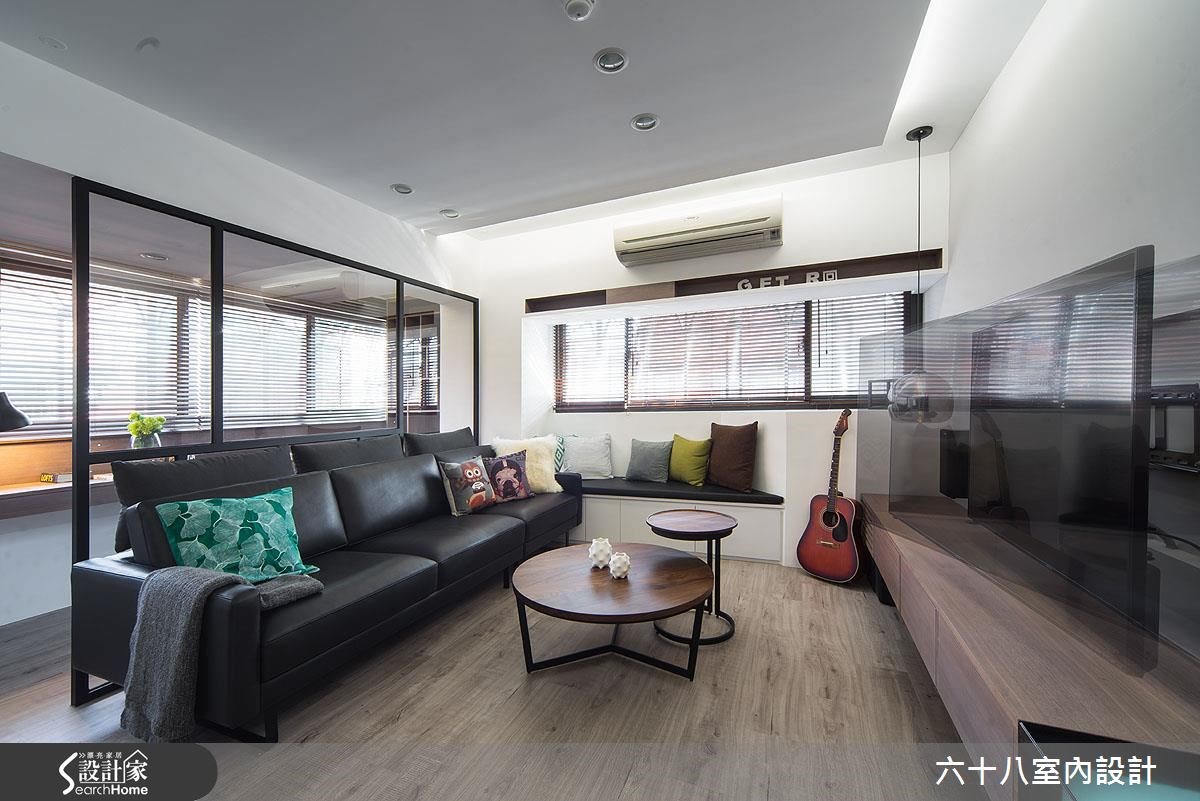 29坪中古屋(5~15年)＿工業風客廳臥榻案例圖片＿六十八室內設計有限公司＿六十八_11之7