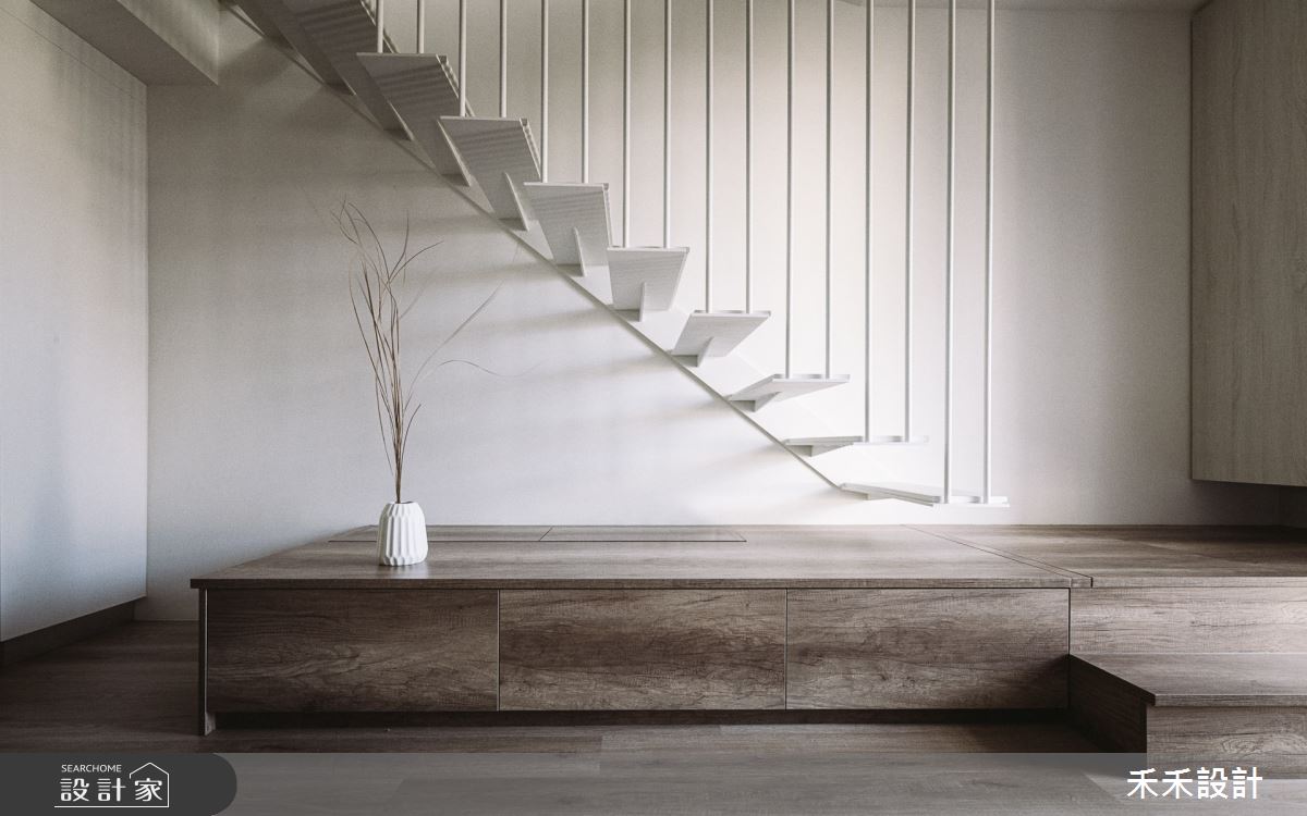 25坪老屋(41~50年)＿混搭風客廳樓梯案例圖片＿禾禾設計＿禾禾_24之2