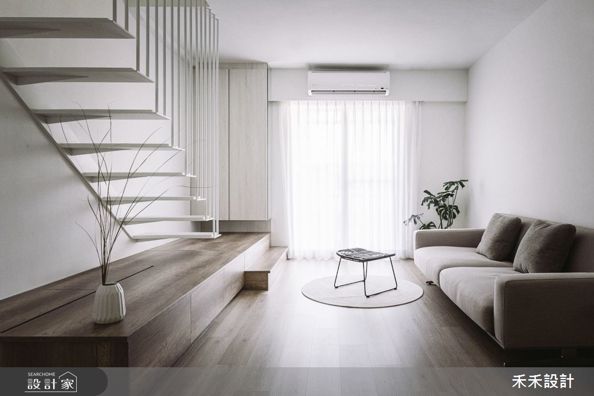 25坪老屋(41~50年)＿混搭風客廳樓梯案例圖片＿禾禾設計＿禾禾_24之1