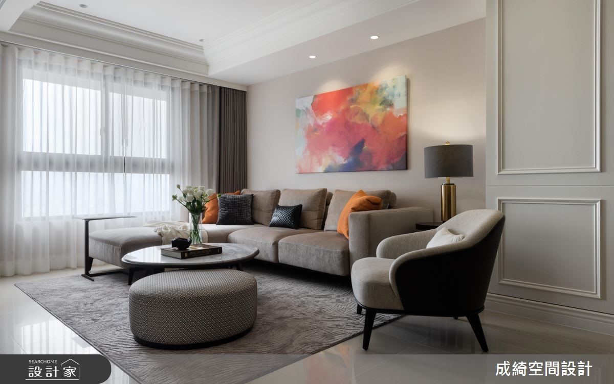 45坪新成屋(5年以下)＿新古典客廳案例圖片＿成綺空間設計＿成綺_12之7