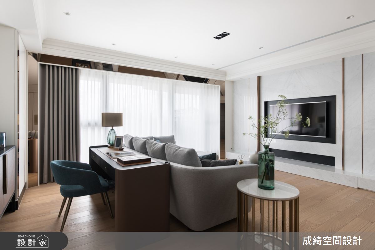 70坪新成屋(5年以下)＿現代風客廳工作區案例圖片＿成綺空間設計＿成綺_16之3
