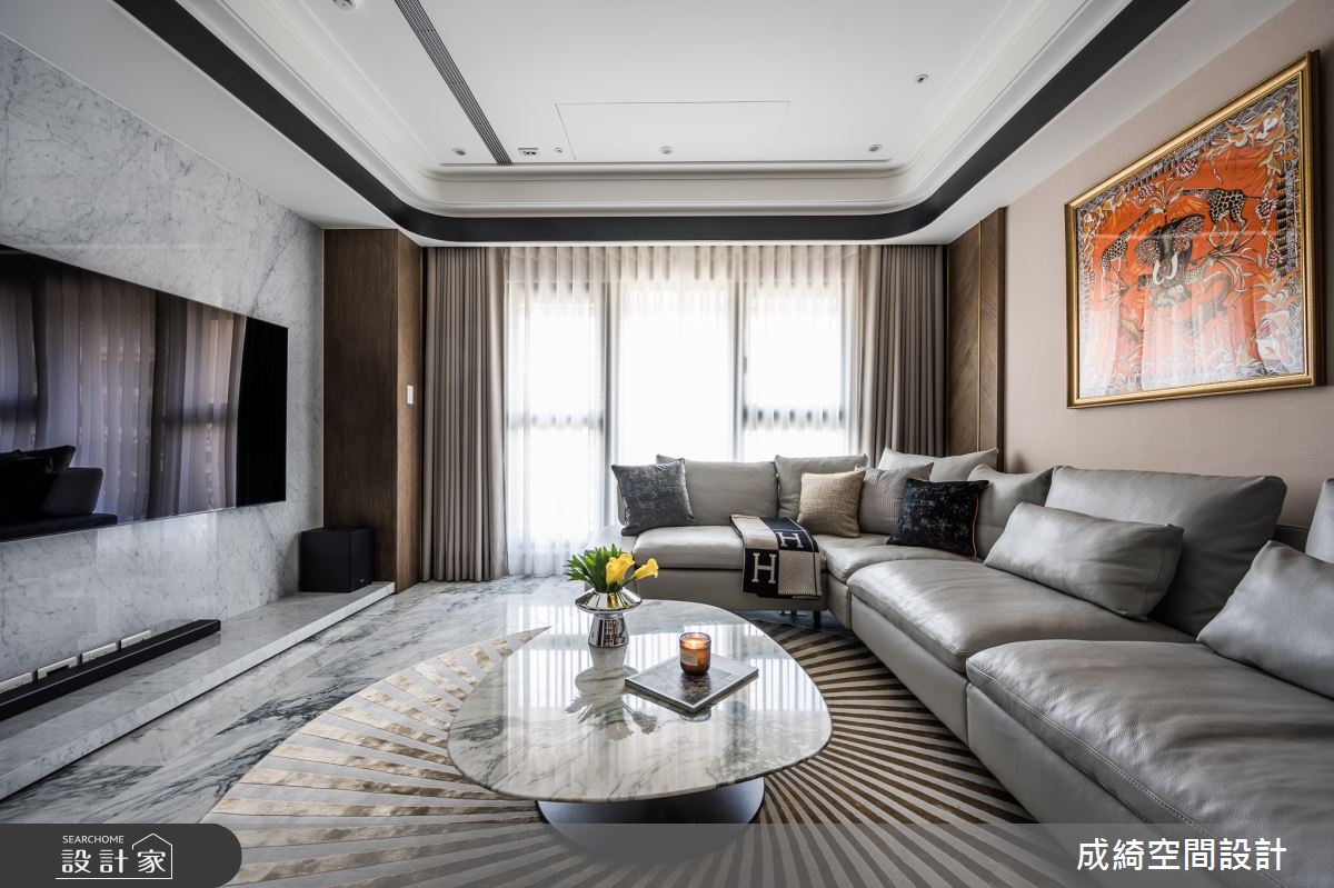 52坪新成屋(5年以下)＿奢華風客廳案例圖片＿成綺空間設計＿成綺_17之8