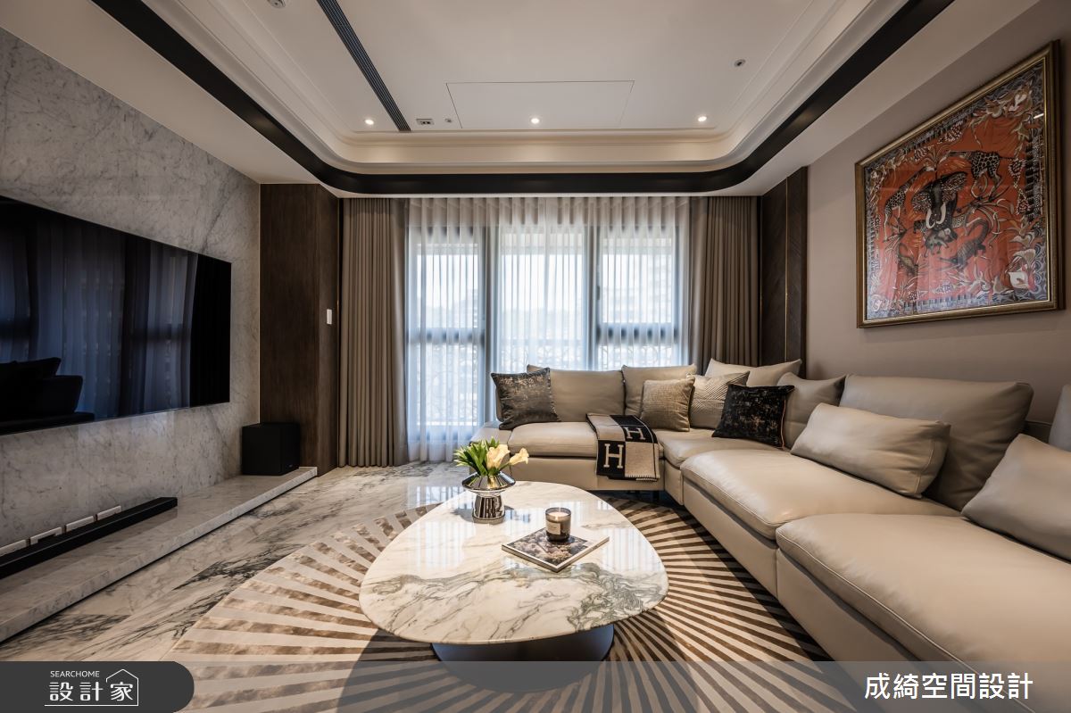 52坪新成屋(5年以下)＿奢華風客廳案例圖片＿成綺空間設計＿成綺_17之7