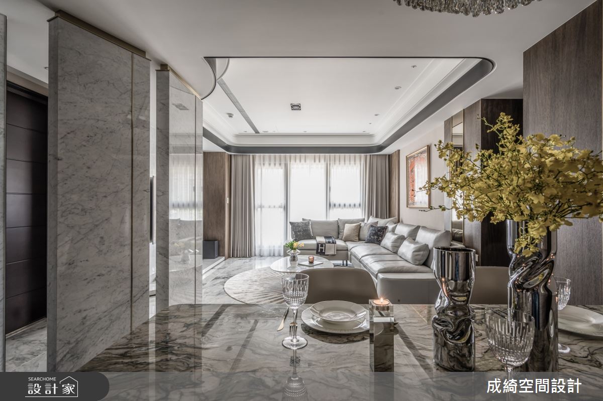 52坪新成屋(5年以下)＿奢華風客廳餐廳案例圖片＿成綺空間設計＿成綺_17之15