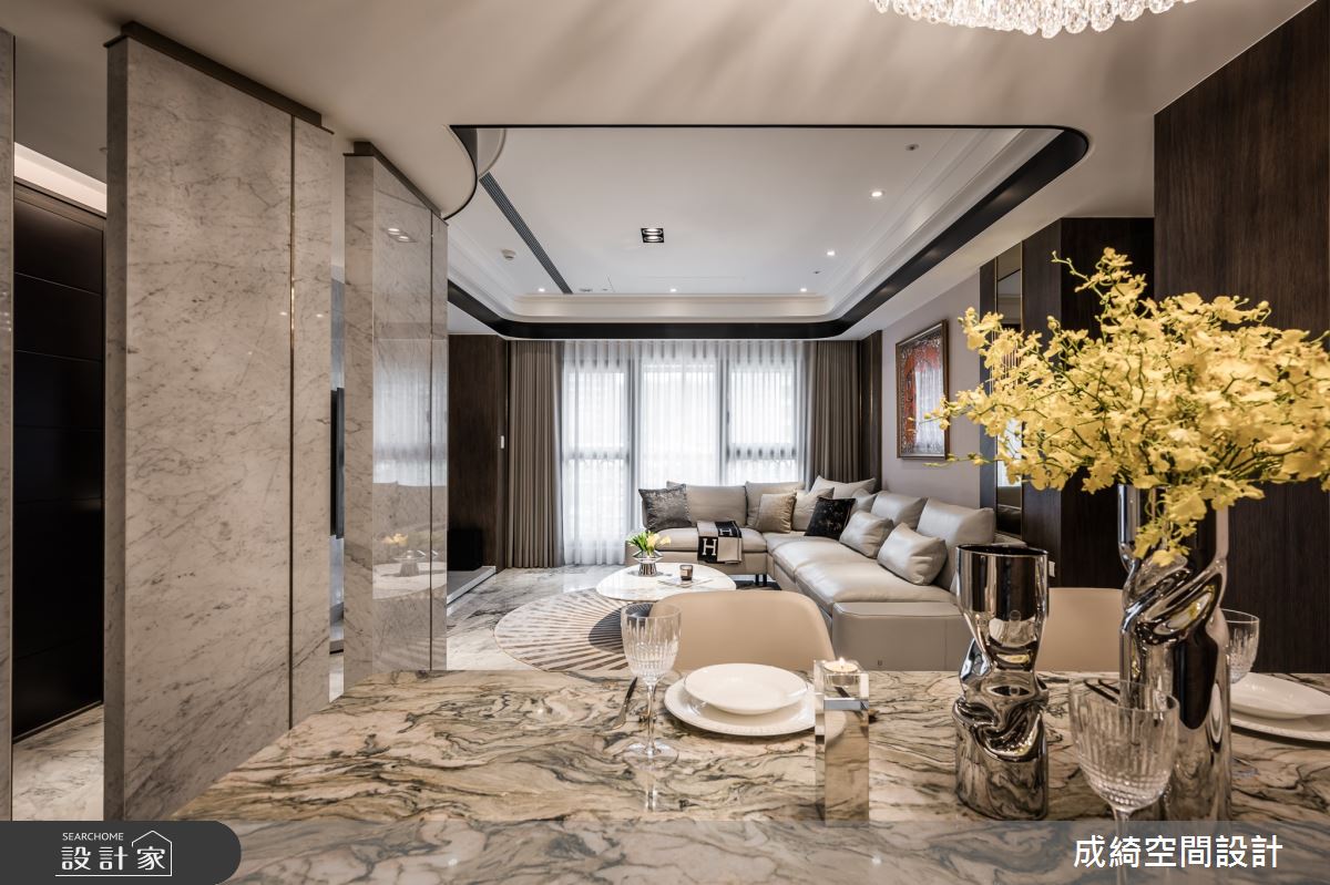 52坪新成屋(5年以下)＿奢華風客廳餐廳案例圖片＿成綺空間設計＿成綺_17之19