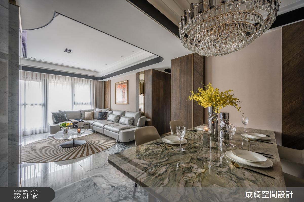 52坪新成屋(5年以下)＿奢華風客廳餐廳案例圖片＿成綺空間設計＿成綺_17之16