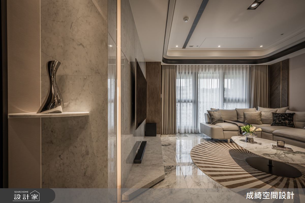 52坪新成屋(5年以下)＿奢華風玄關客廳案例圖片＿成綺空間設計＿成綺_17之5