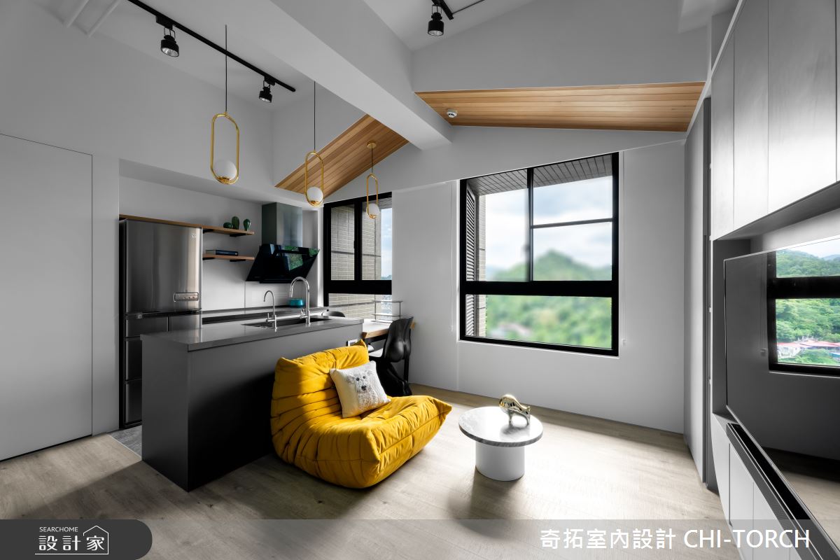 14坪新成屋(5年以下)＿混搭風客廳廚房中島案例圖片＿奇拓室內設計 CHI-TORCH＿奇拓_29之5