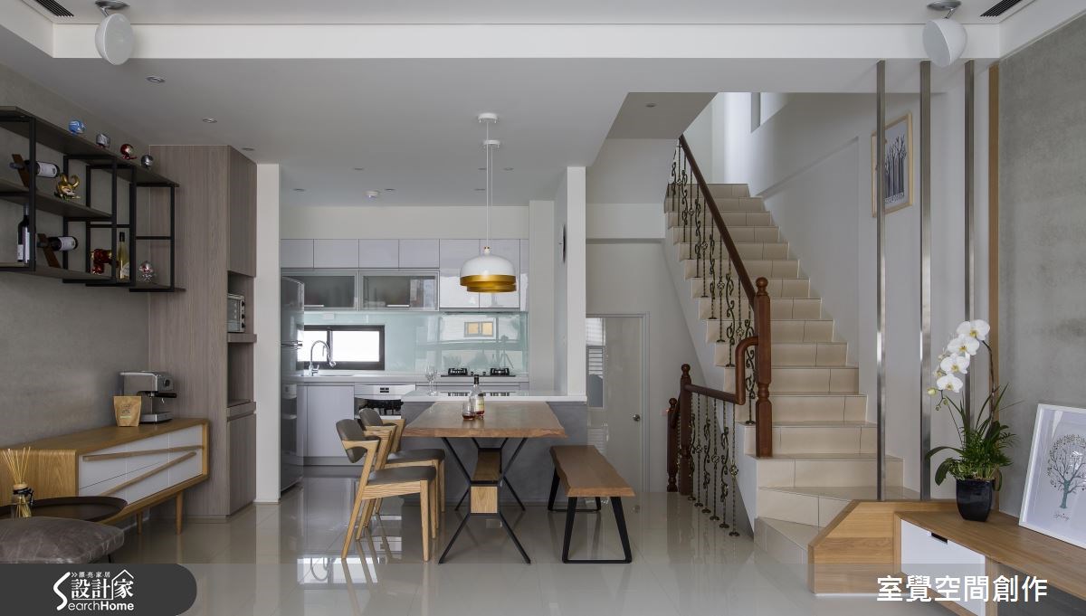 30坪新成屋(5年以下)＿現代風餐廳樓梯案例圖片＿室覺空間創作＿室覺_12之8