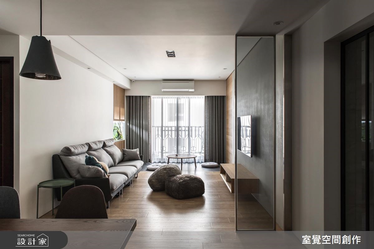 17坪新成屋(5年以下)＿簡約風客廳案例圖片＿室覺空間創作＿室覺_19之2