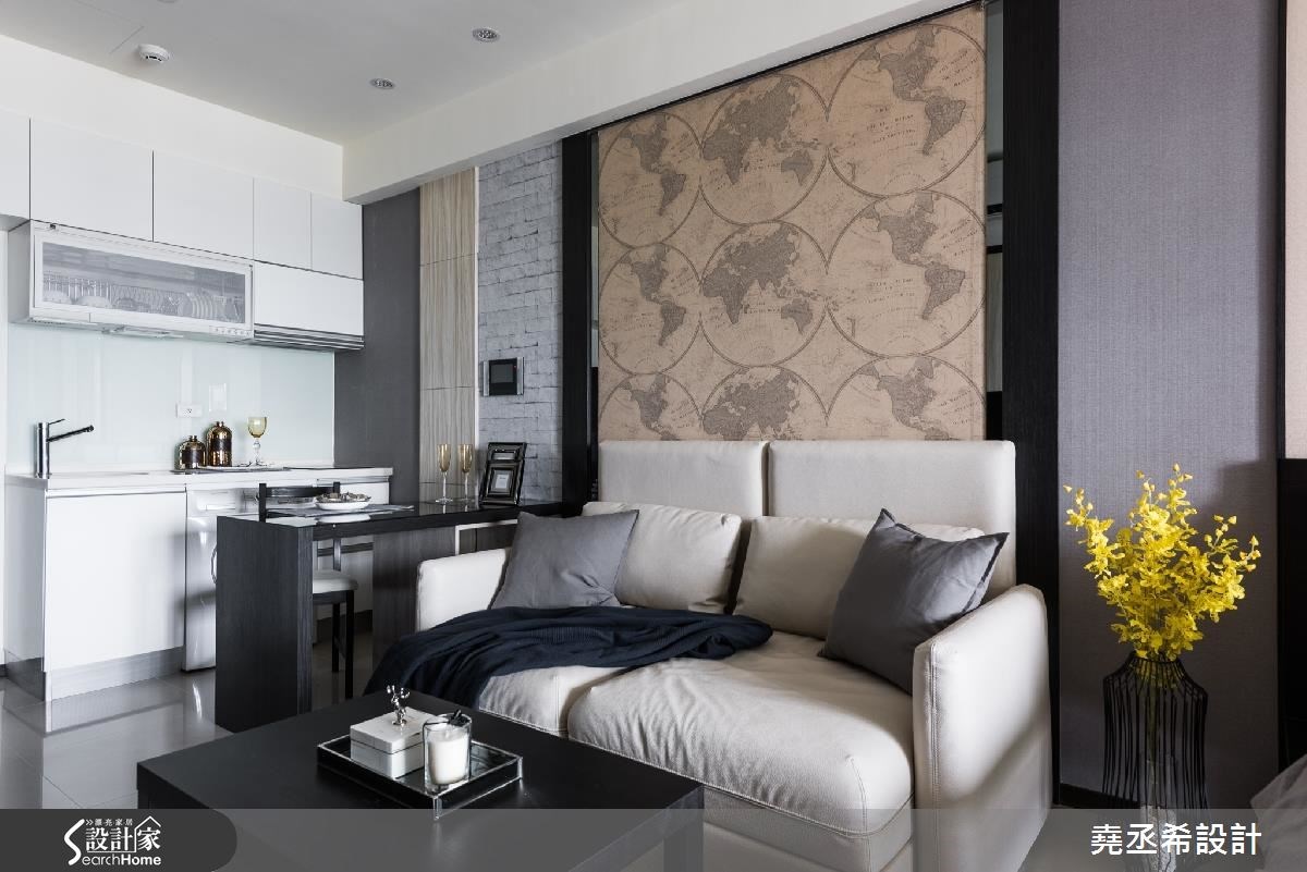 10坪新成屋(5年以下)＿現代風客廳廚房案例圖片＿堯丞希設計＿堯丞希_12之4
