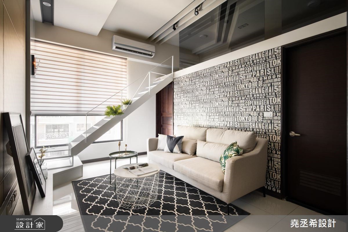 16坪新成屋(5年以下)＿現代風客廳樓梯案例圖片＿堯丞希設計＿堯丞希_20之1