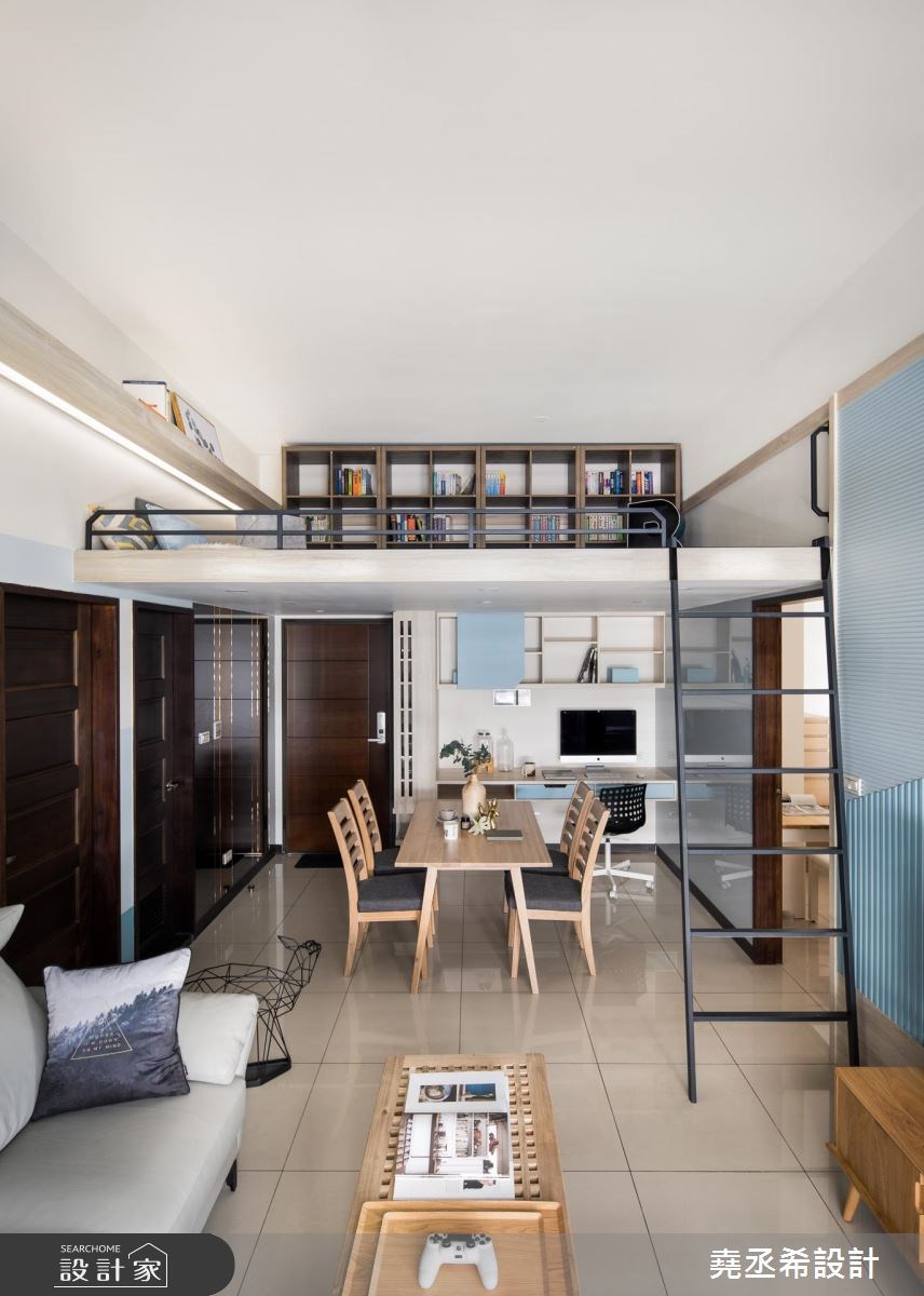 14坪中古屋(5~15年)＿北歐風客廳餐廳書房案例圖片＿堯丞希設計＿堯丞希_24之4