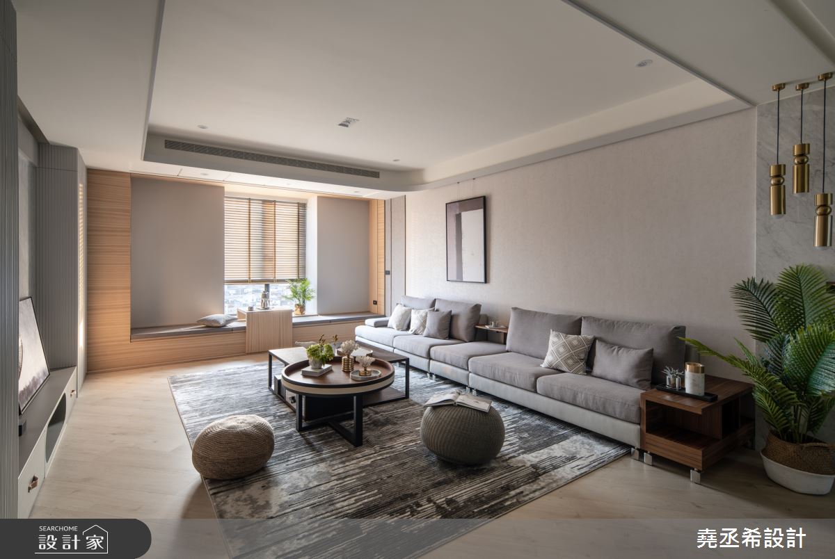 45坪新成屋(5年以下)＿現代風客廳臥榻案例圖片＿堯丞希設計＿堯丞希_41之7