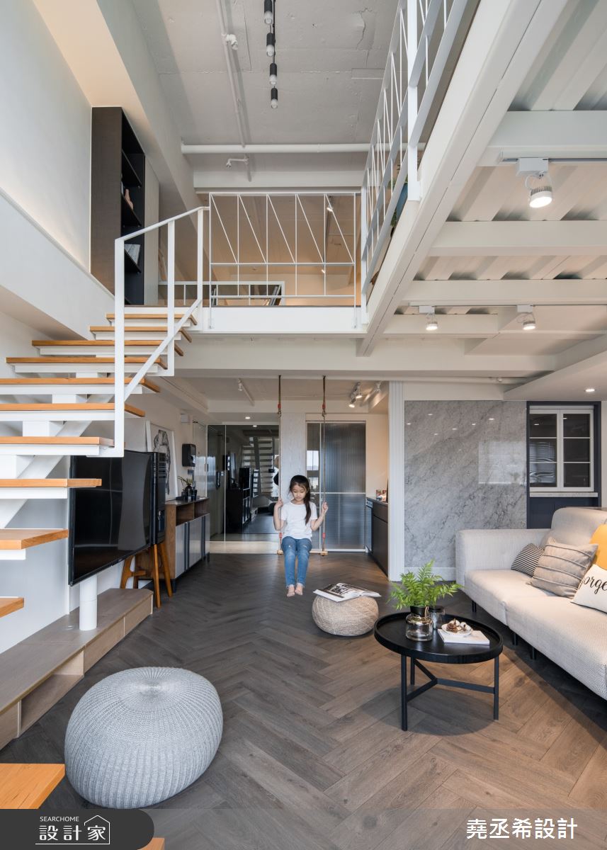 50坪老屋(16~30年)＿混搭風客廳樓梯案例圖片＿堯丞希設計＿堯丞希_47之10