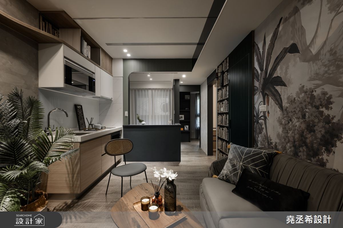 12坪新成屋(5年以下)＿飯店風客廳廚房案例圖片＿堯丞希設計＿堯丞希_75之3