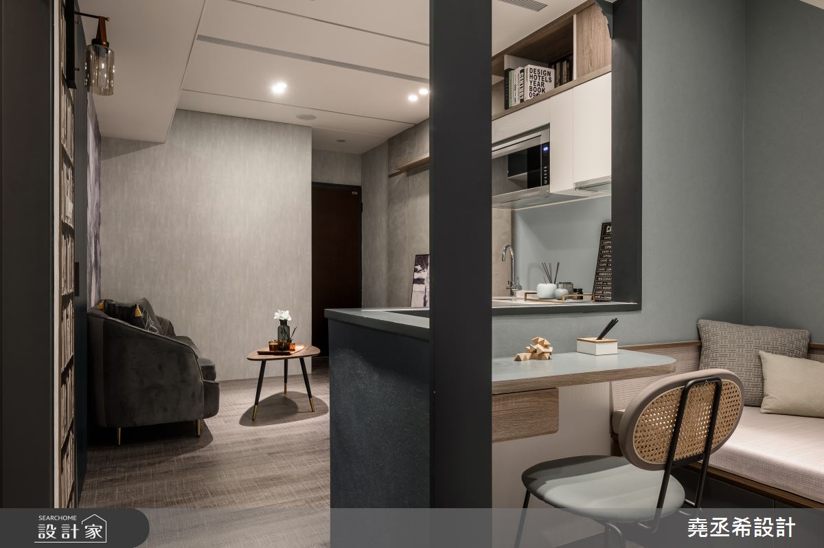 12坪新成屋(5年以下)＿飯店風客廳書房工作區臥榻案例圖片＿堯丞希設計＿堯丞希_75之7