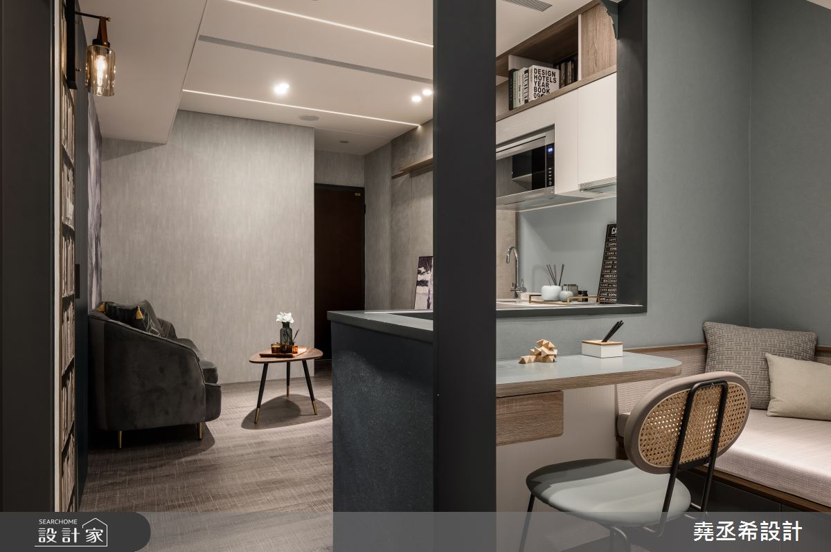 12坪新成屋(5年以下)＿飯店風客廳書房工作區臥榻案例圖片＿堯丞希設計＿堯丞希_75之8