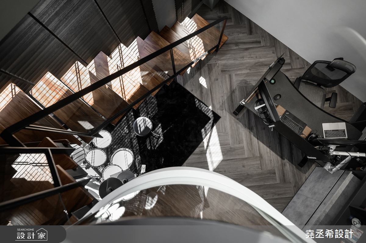 60坪新成屋(5年以下)＿英倫風書房樓梯工作區案例圖片＿堯丞希設計＿堯丞希_76之7