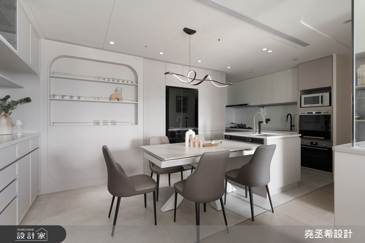 38坪新成屋(5年以下)＿現代風餐廳廚房中島案例圖片＿堯丞希設計＿堯丞希_78之10