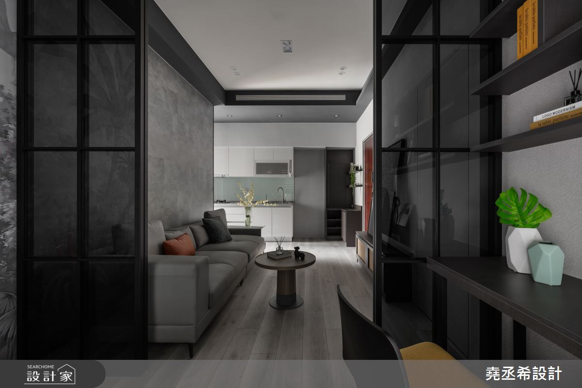 24坪新成屋(5年以下)＿都會叢林風客廳廚房案例圖片＿堯丞希設計＿堯丞希_81之6