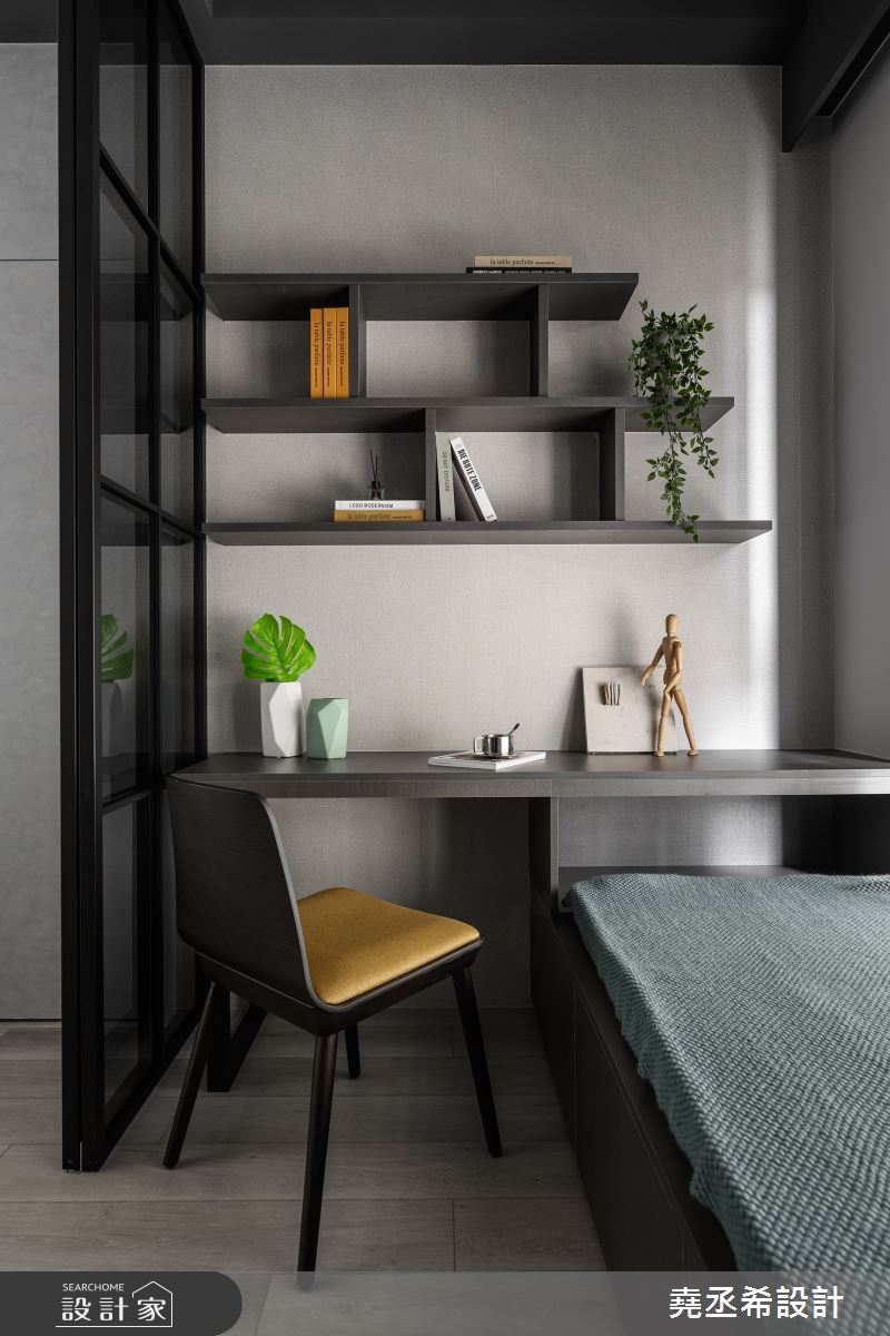 24坪新成屋(5年以下)＿都會叢林風書房臥榻案例圖片＿堯丞希設計＿堯丞希_81之7
