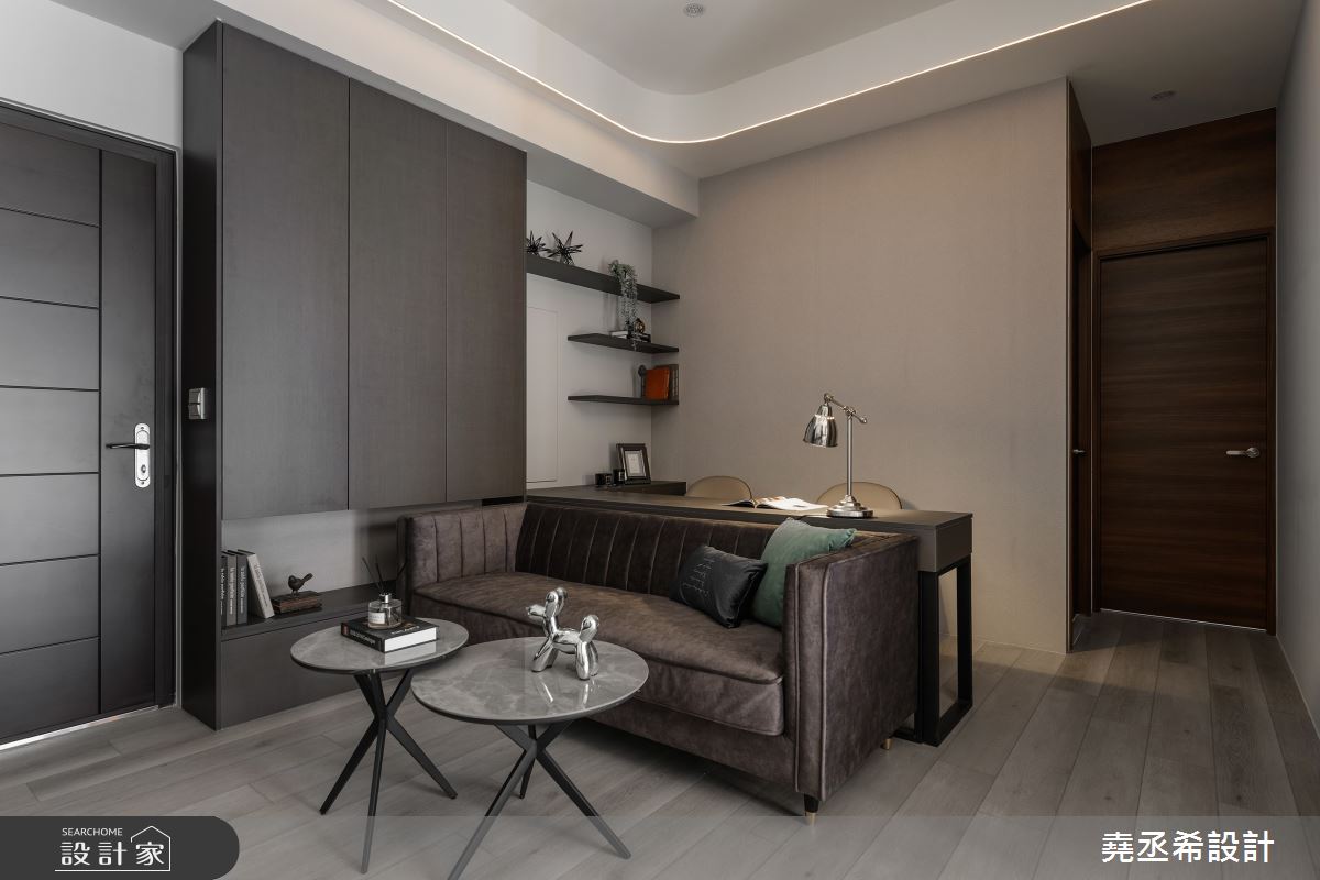 27坪新成屋(5年以下)＿都會叢林風客廳書房案例圖片＿堯丞希設計＿堯丞希_82之3