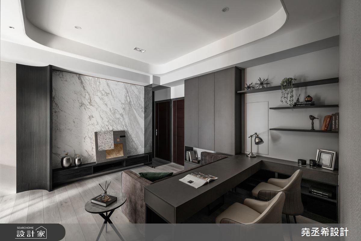27坪新成屋(5年以下)＿都會叢林風客廳書房案例圖片＿堯丞希設計＿堯丞希_82之6