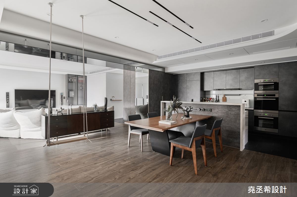 43坪新成屋(5年以下)＿現代風客廳餐廳廚房中島案例圖片＿堯丞希設計＿堯丞希_84之12