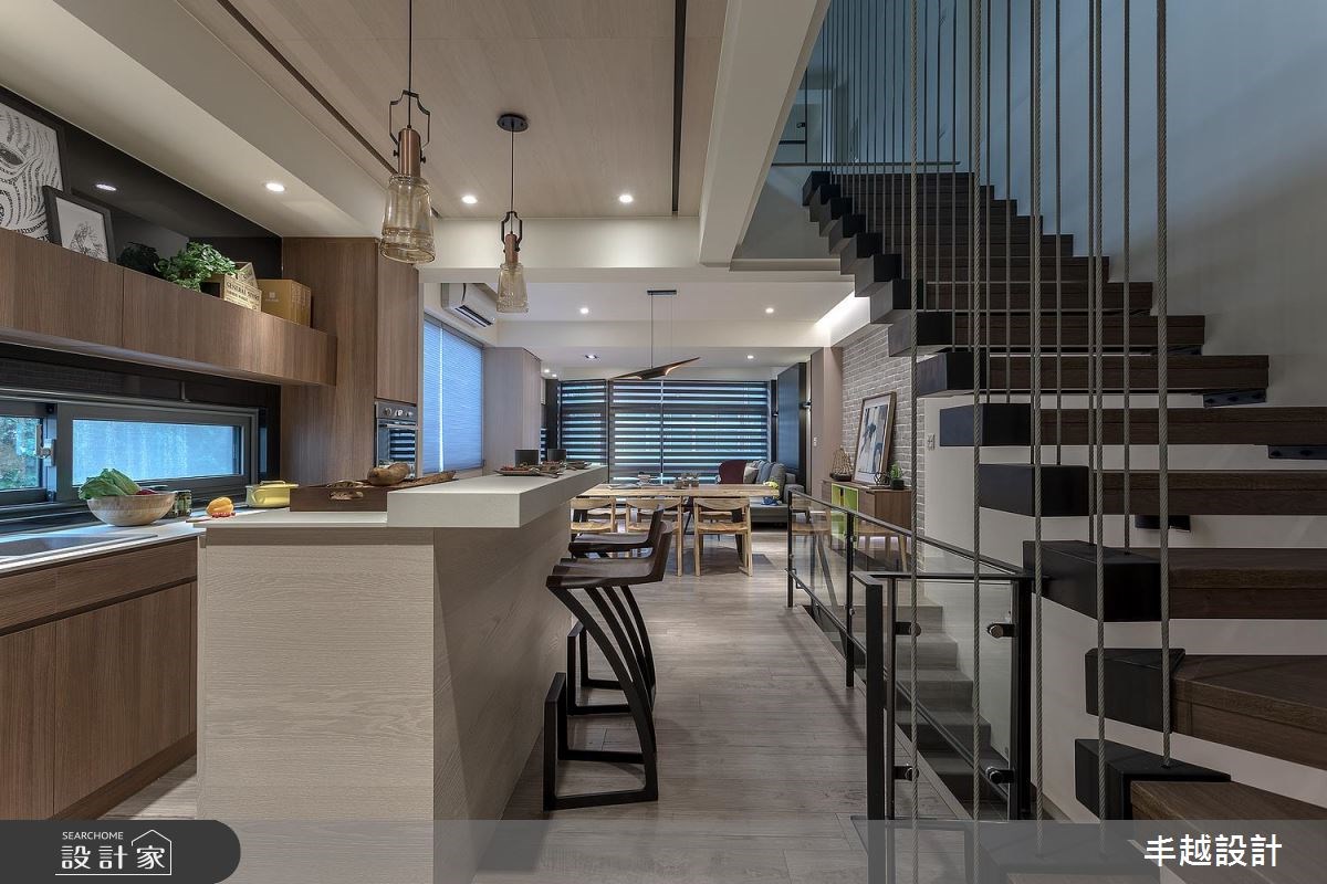 92坪新成屋(5年以下)＿混搭風吧檯樓梯案例圖片＿丰越設計＿丰越_21之17