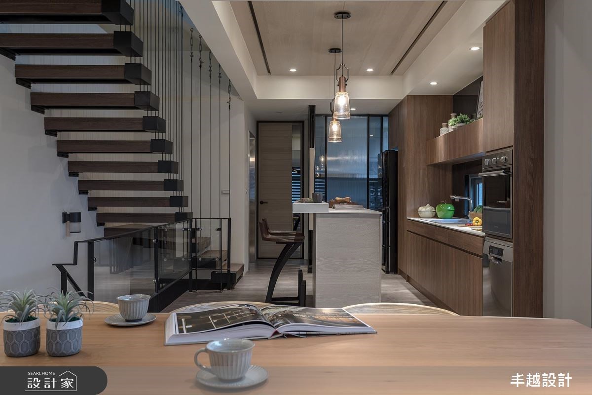 92坪新成屋(5年以下)＿混搭風吧檯樓梯案例圖片＿丰越設計＿丰越_21之18