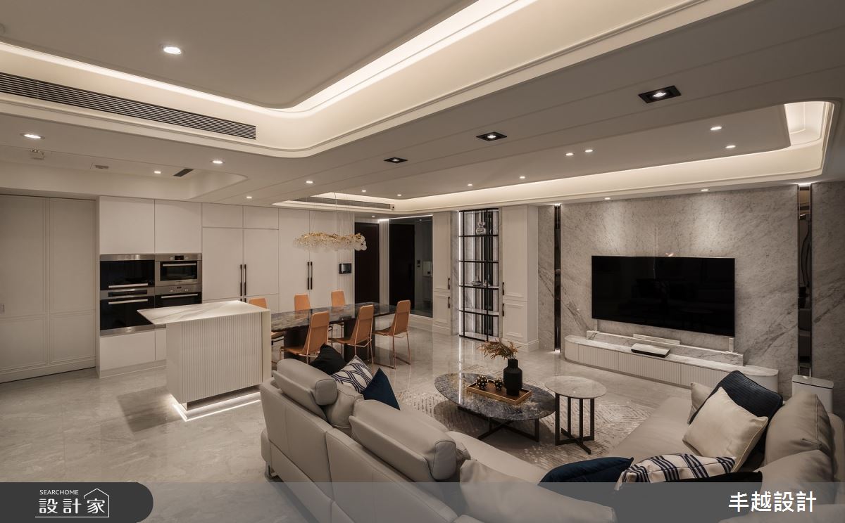 35坪新成屋(5年以下)＿新古典客廳餐廳廚房中島案例圖片＿丰越設計＿丰越_72之14