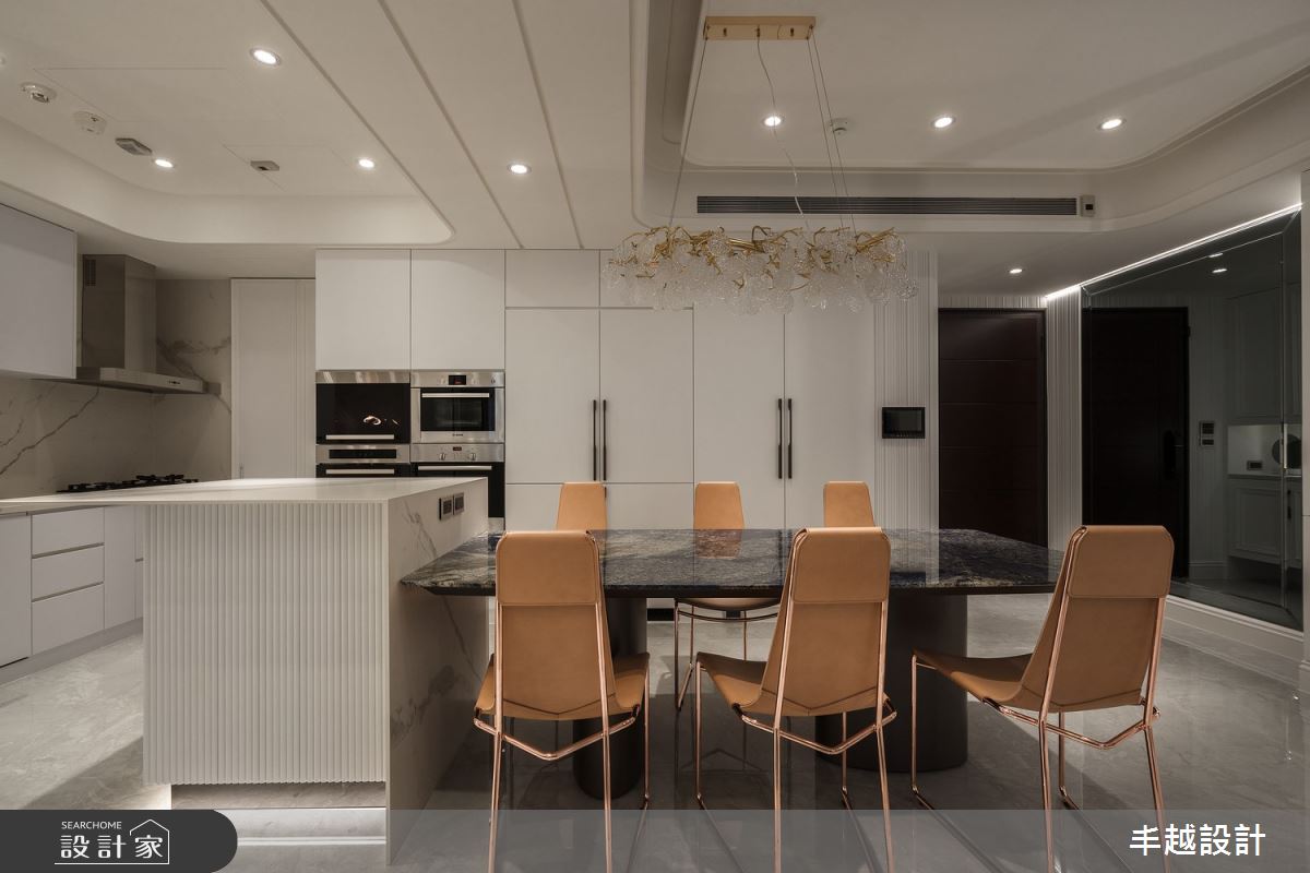 35坪新成屋(5年以下)＿新古典玄關餐廳廚房中島案例圖片＿丰越設計＿丰越_72之8