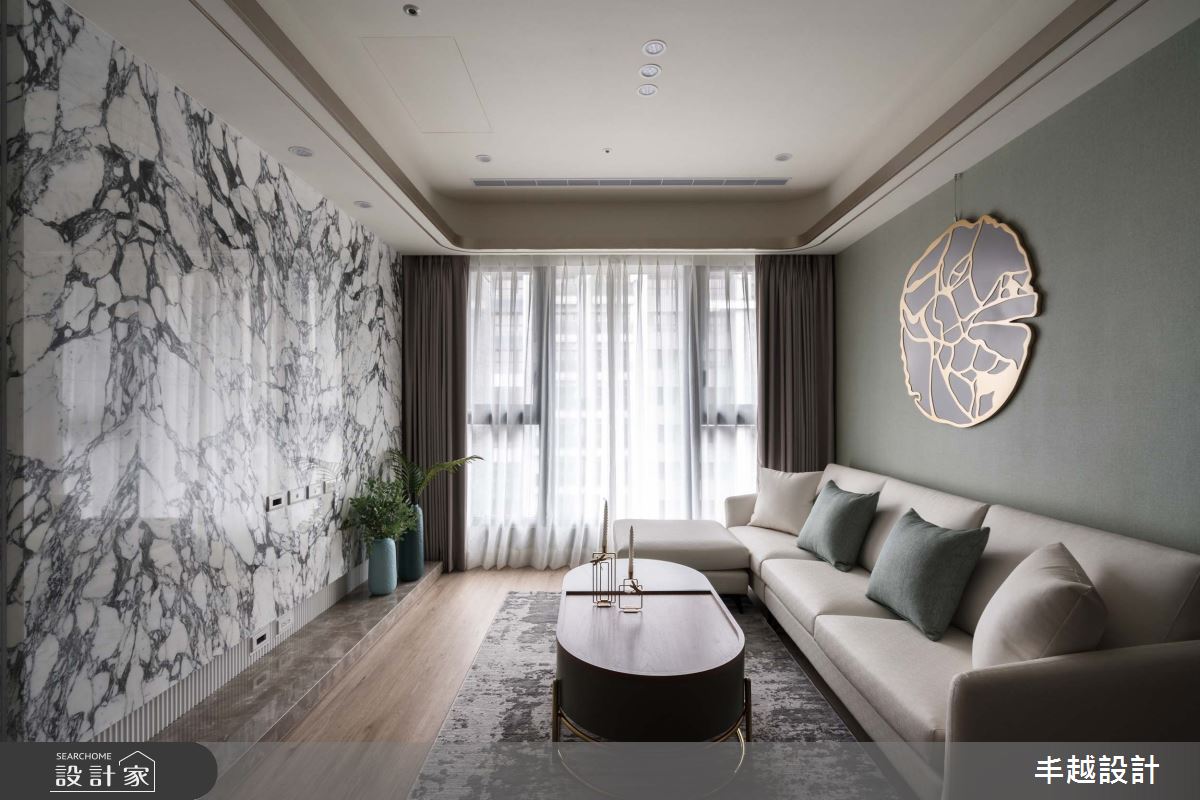 13坪新成屋(5年以下)＿現代輕奢風客廳案例圖片＿丰越設計＿丰越_75之1