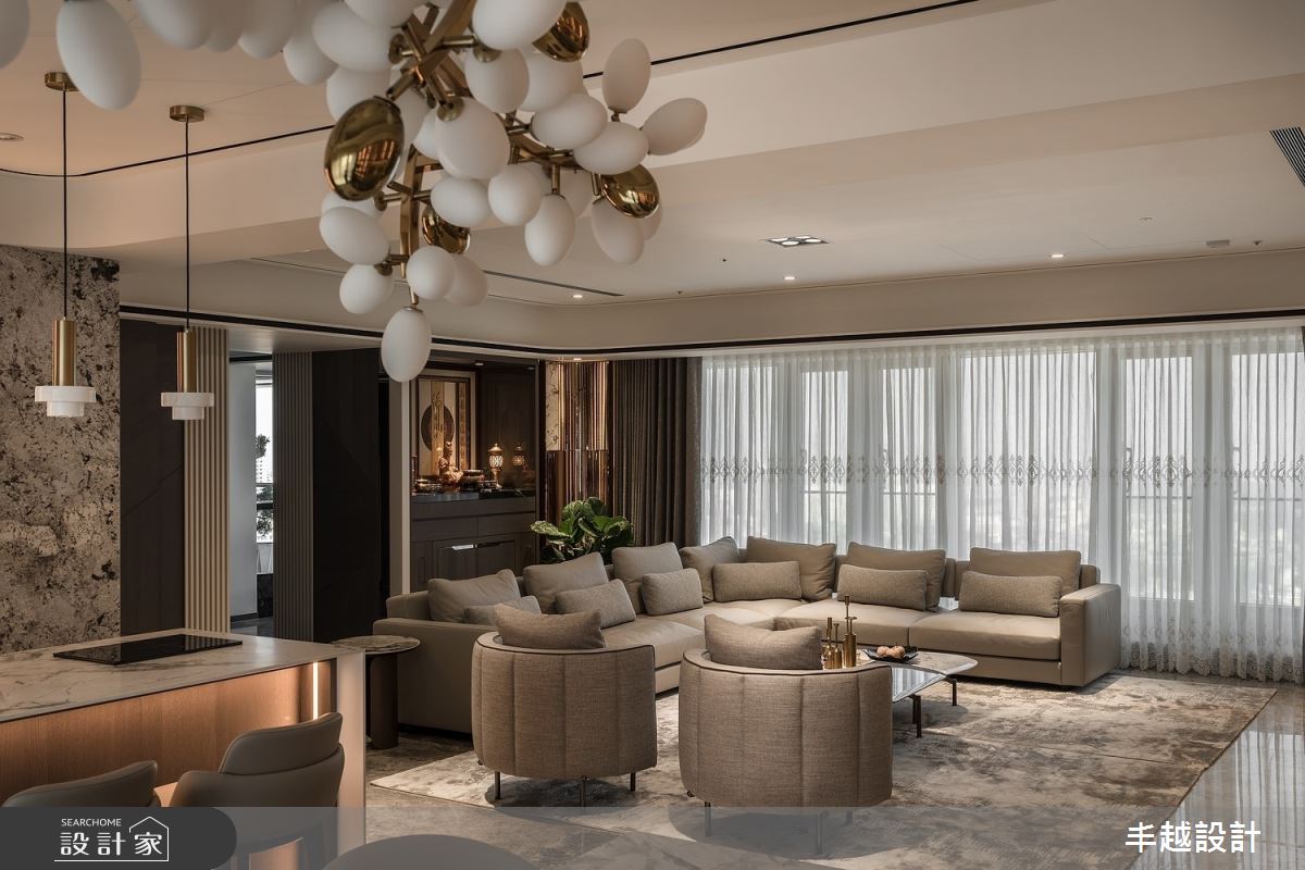 70坪新成屋(5年以下)＿現代輕奢風客廳案例圖片＿丰越設計＿丰越_77之8