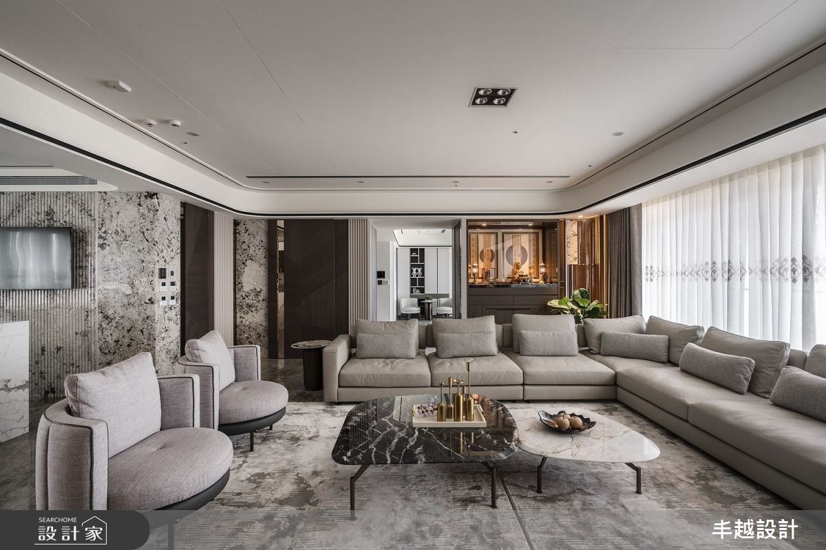 70坪新成屋(5年以下)＿現代輕奢風客廳案例圖片＿丰越設計＿丰越_77之10