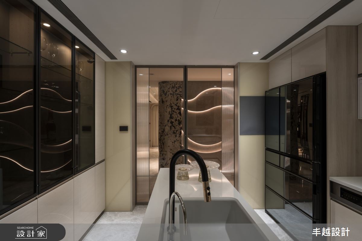 80坪新成屋(5年以下)＿現代低奢風廚房中島案例圖片＿丰越設計＿丰越_79之10