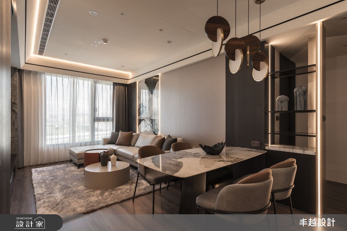 16坪新成屋(5年以下)＿奢華風客廳餐廳案例圖片＿丰越設計＿丰越_86之1