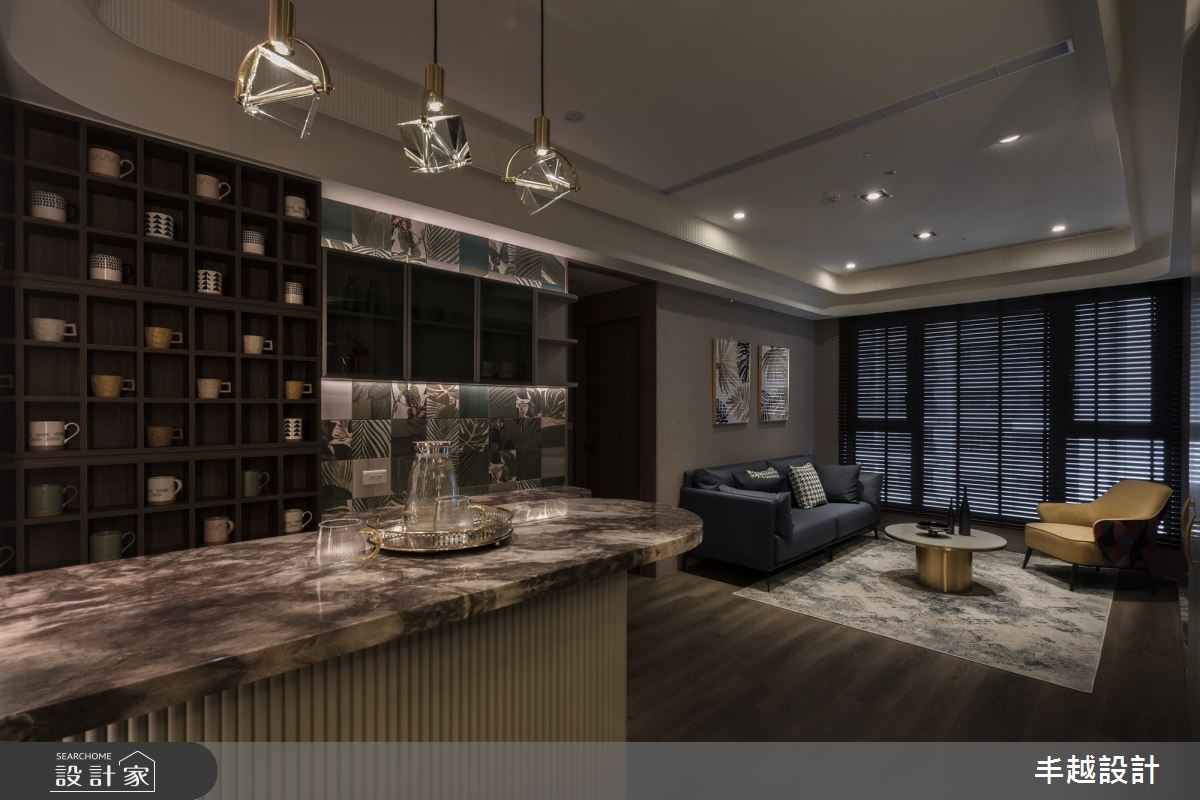 13坪新成屋(5年以下)＿新古典客廳餐廳中島案例圖片＿丰越設計＿丰越_92之2